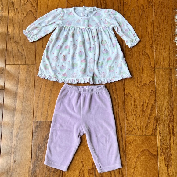 Kissy kissy | cupcake babydoll top with matching velour velvety lilac pants - Picture 1 of 6